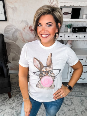 Bubblegum Bunny Spring Easter Graphic Tee