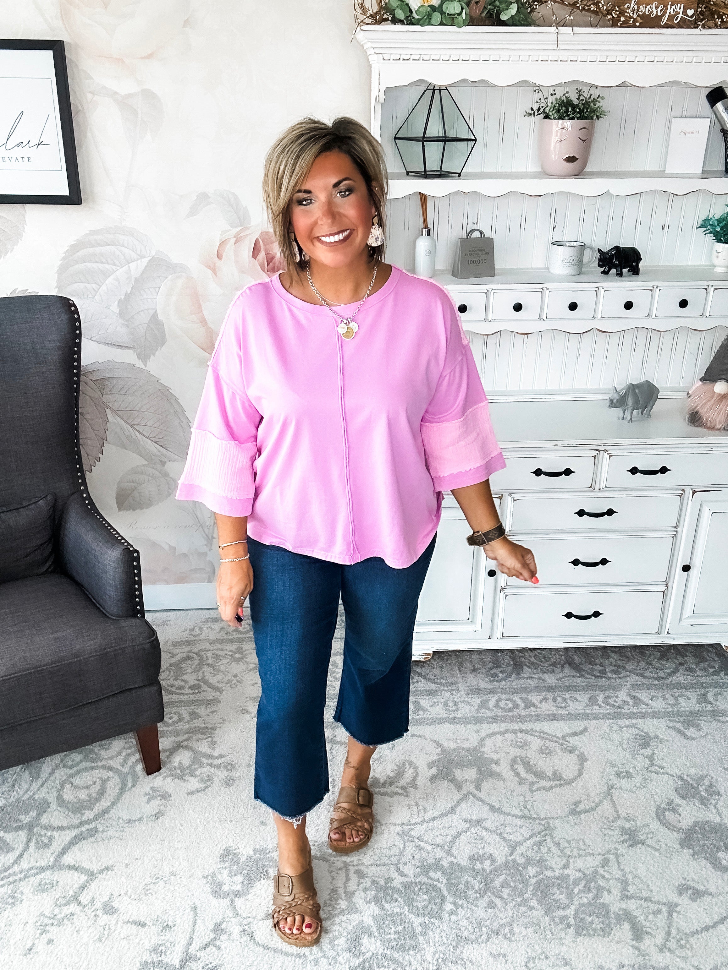 Anything To Help Tunic Top - Pink