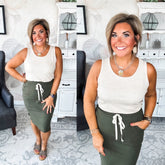 All Good Things Skirt - Olive