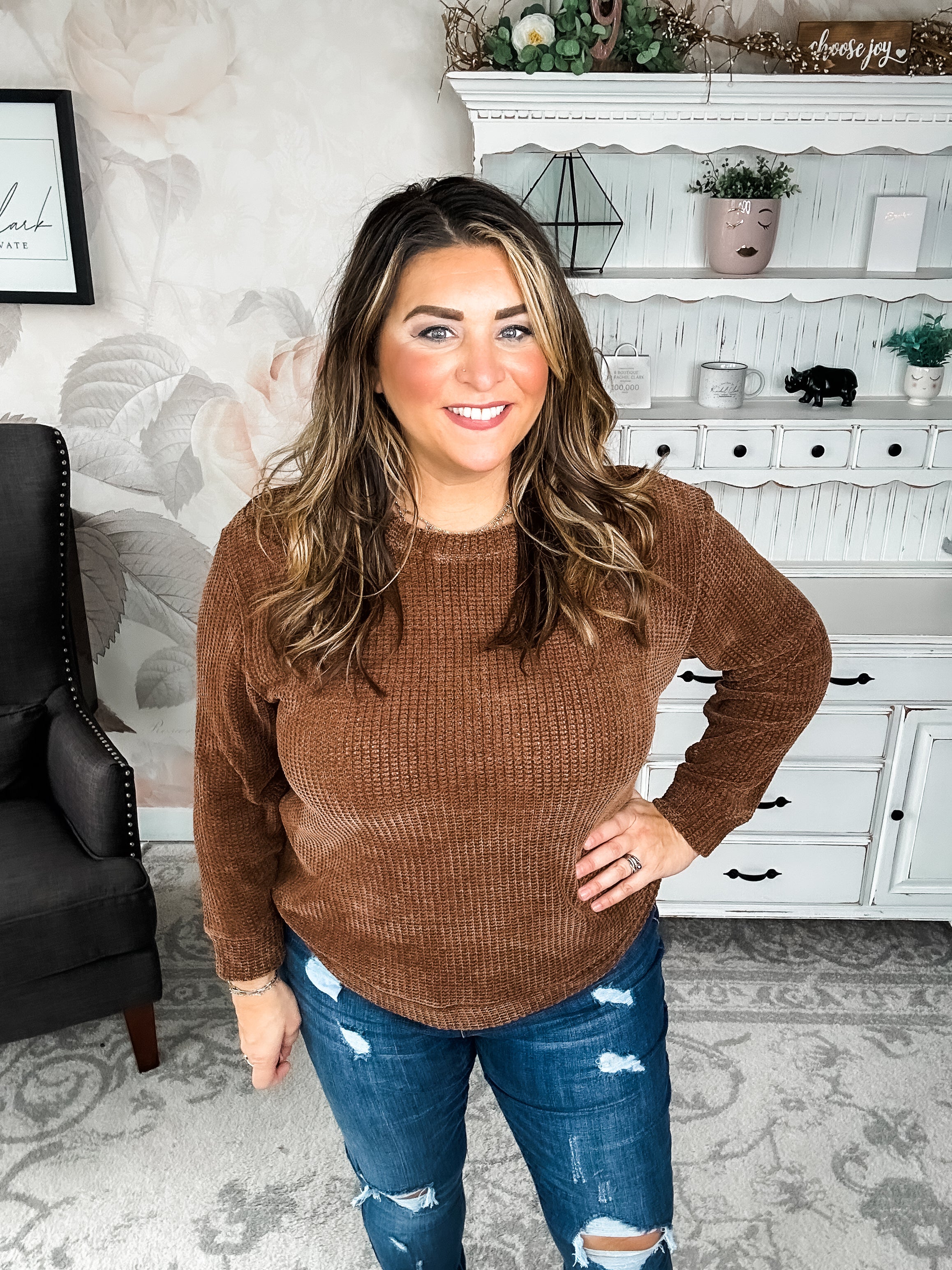 BLACK FRIDAY EXCLUSIVE - Moonlight Mixer Sweater - Brown