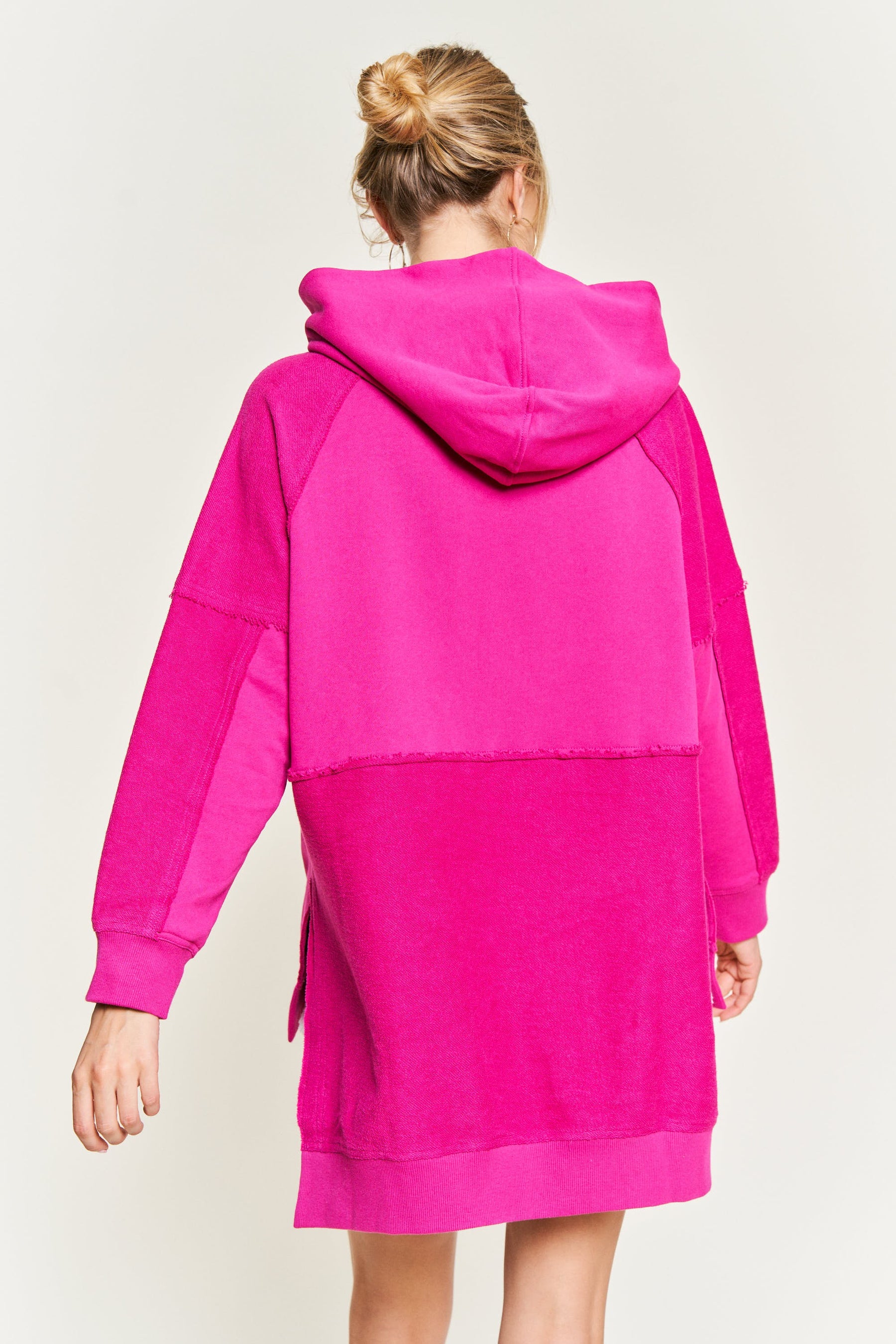 Make Me a Believer Hooded Pullover - Fuchsia