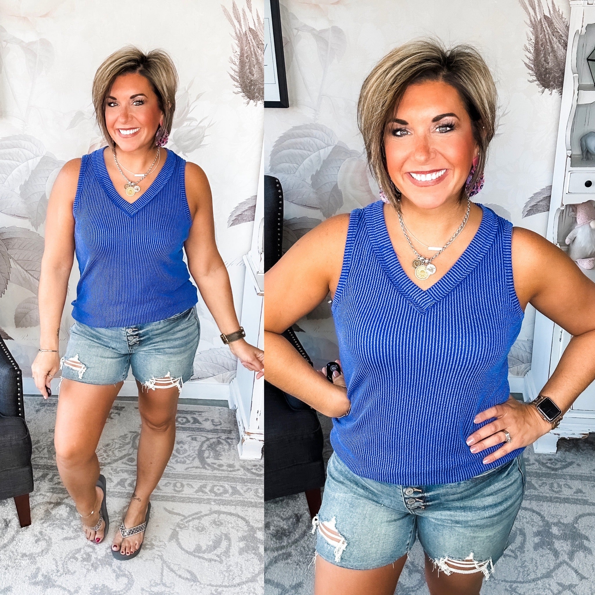 Feelings Disappear Tank - Royal Blue