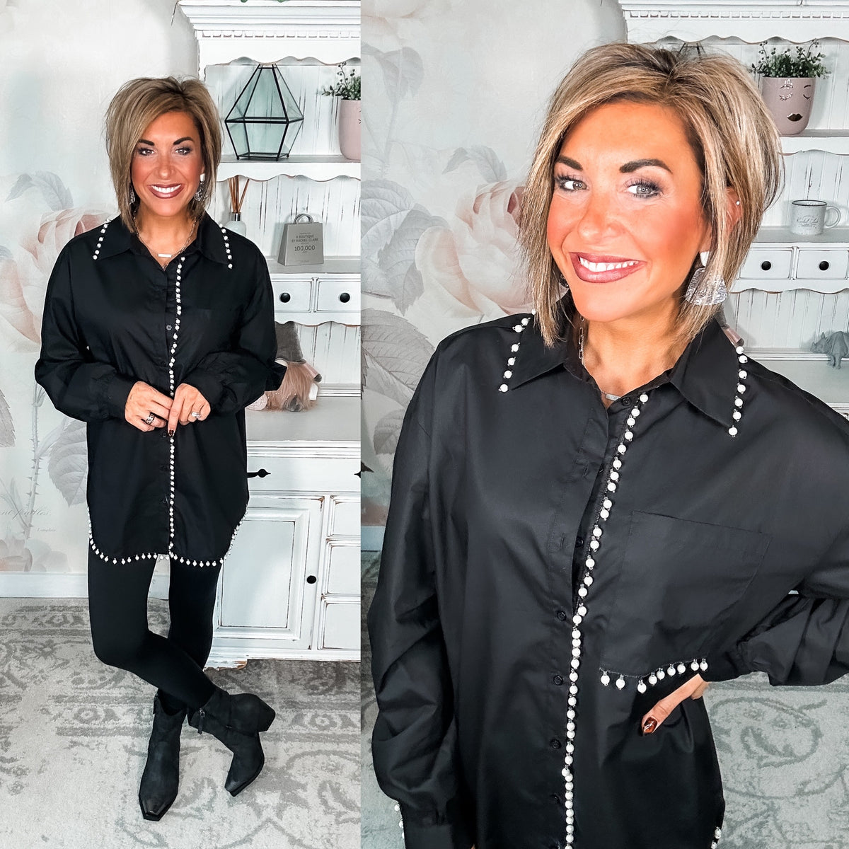 You are Extraordinary Button Down - Black