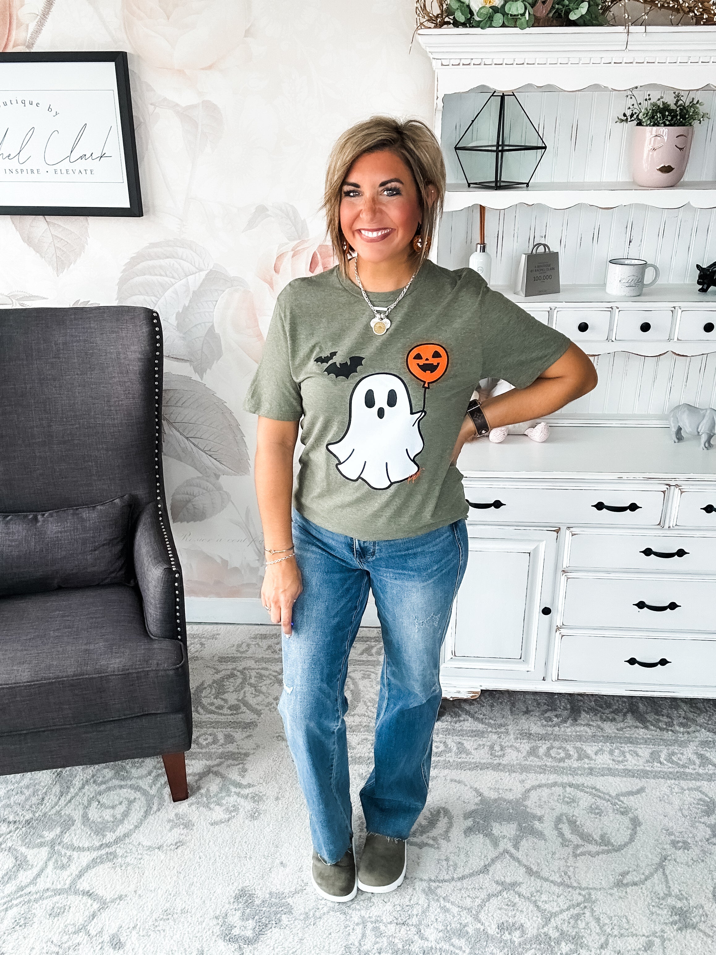 BOO-lloon Ghost Graphic Tee