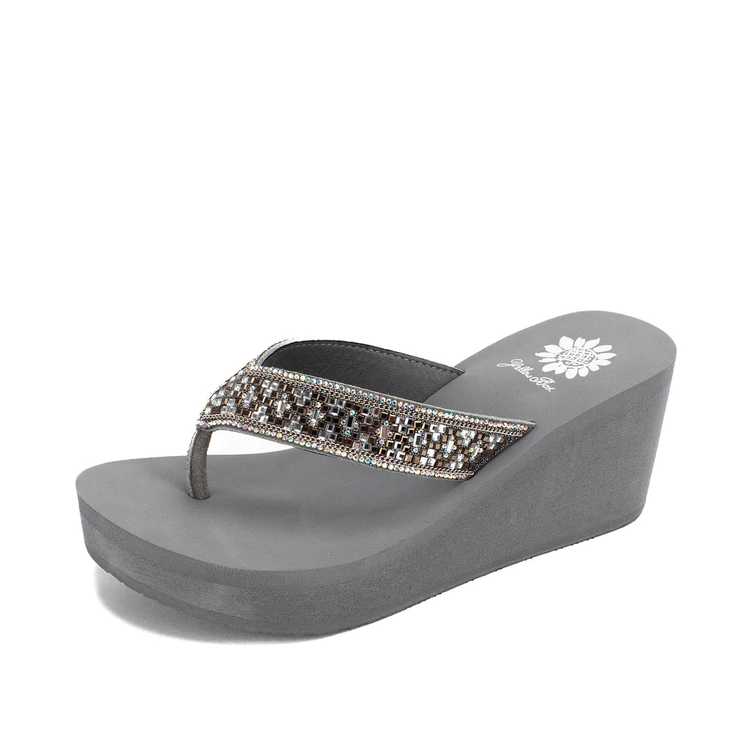 Etta Wedge Sandal - Gray