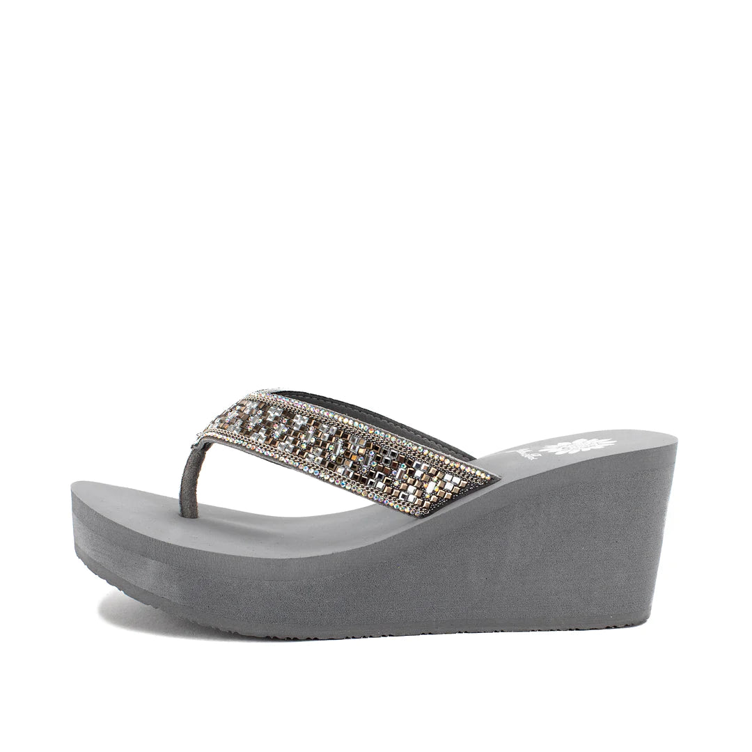 Etta Wedge Sandal - Gray