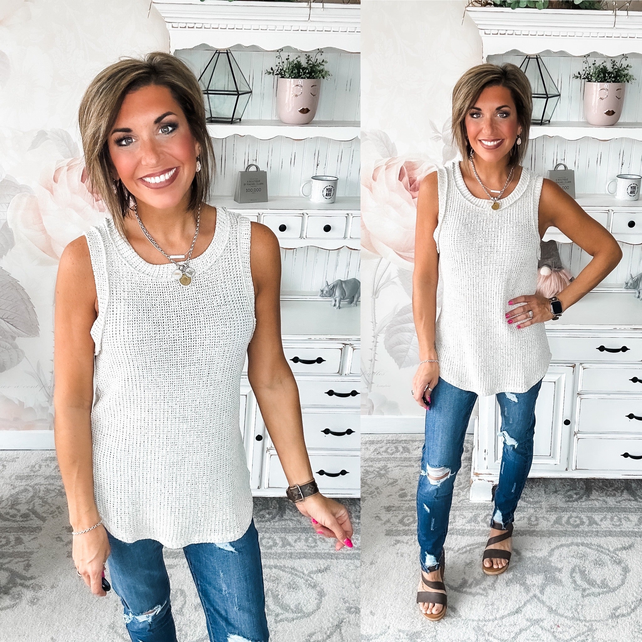 Here It Comes Knit Tank Top