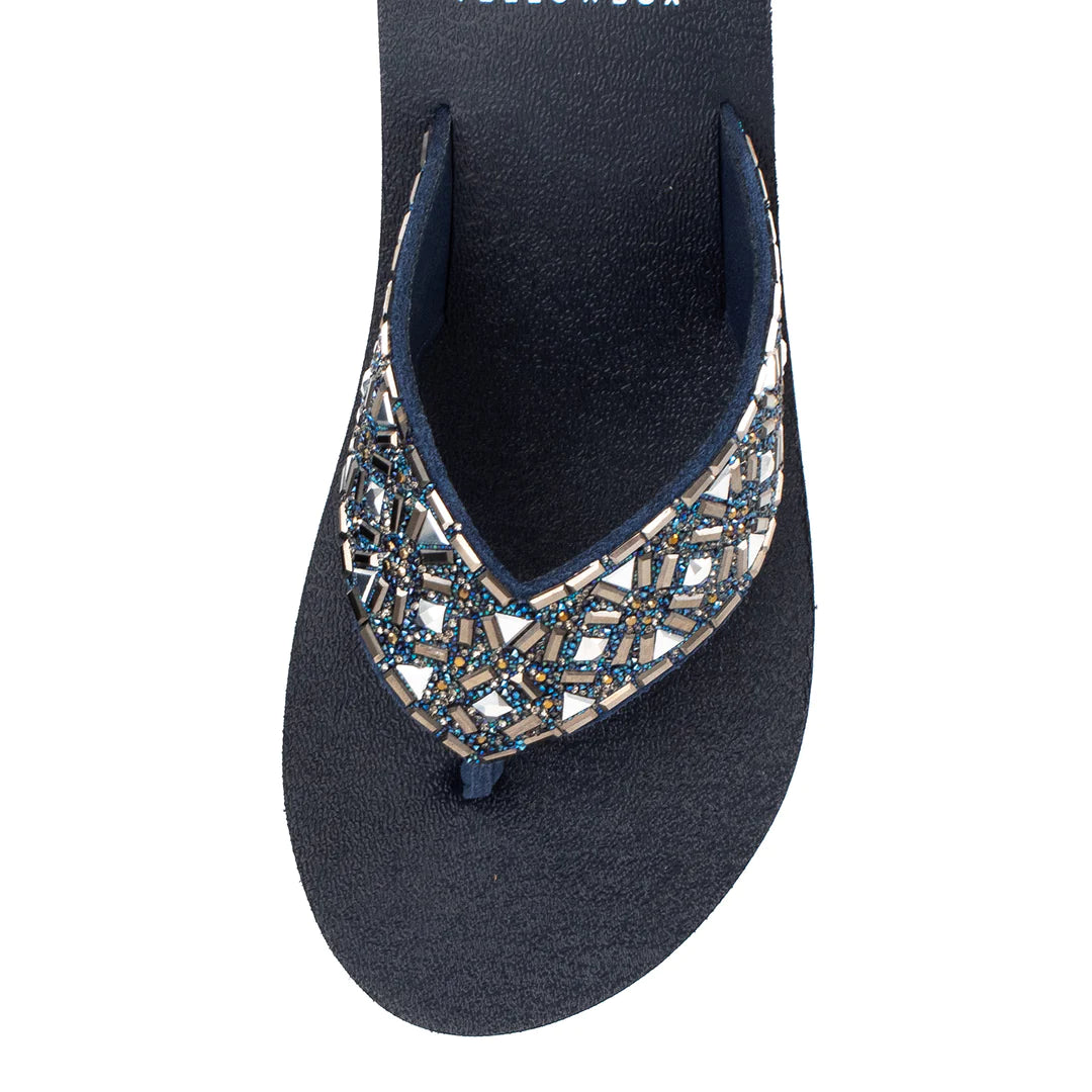 Whittier Wedge Sandal - Navy