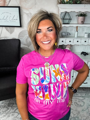 Sunshine On My Mind Graphic Tee - Pink