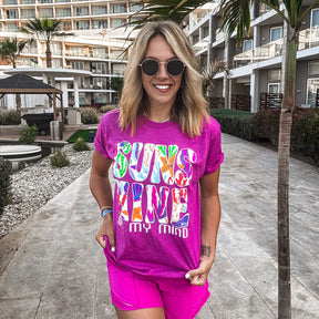 Sunshine On My Mind Graphic Tee - Pink