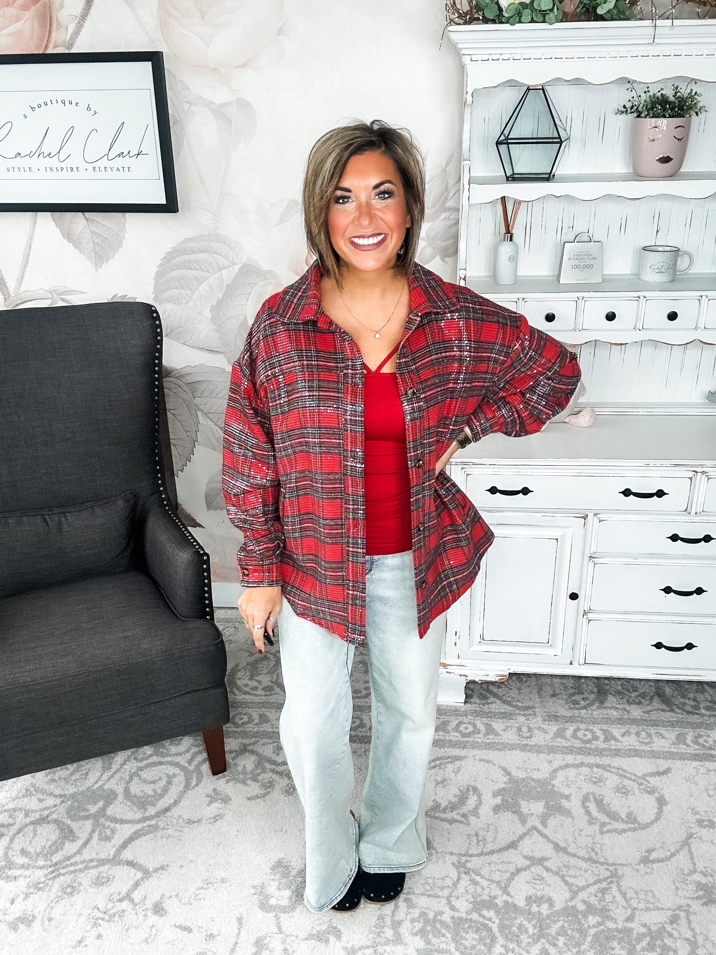 Tinsel Town Plaid Button Down