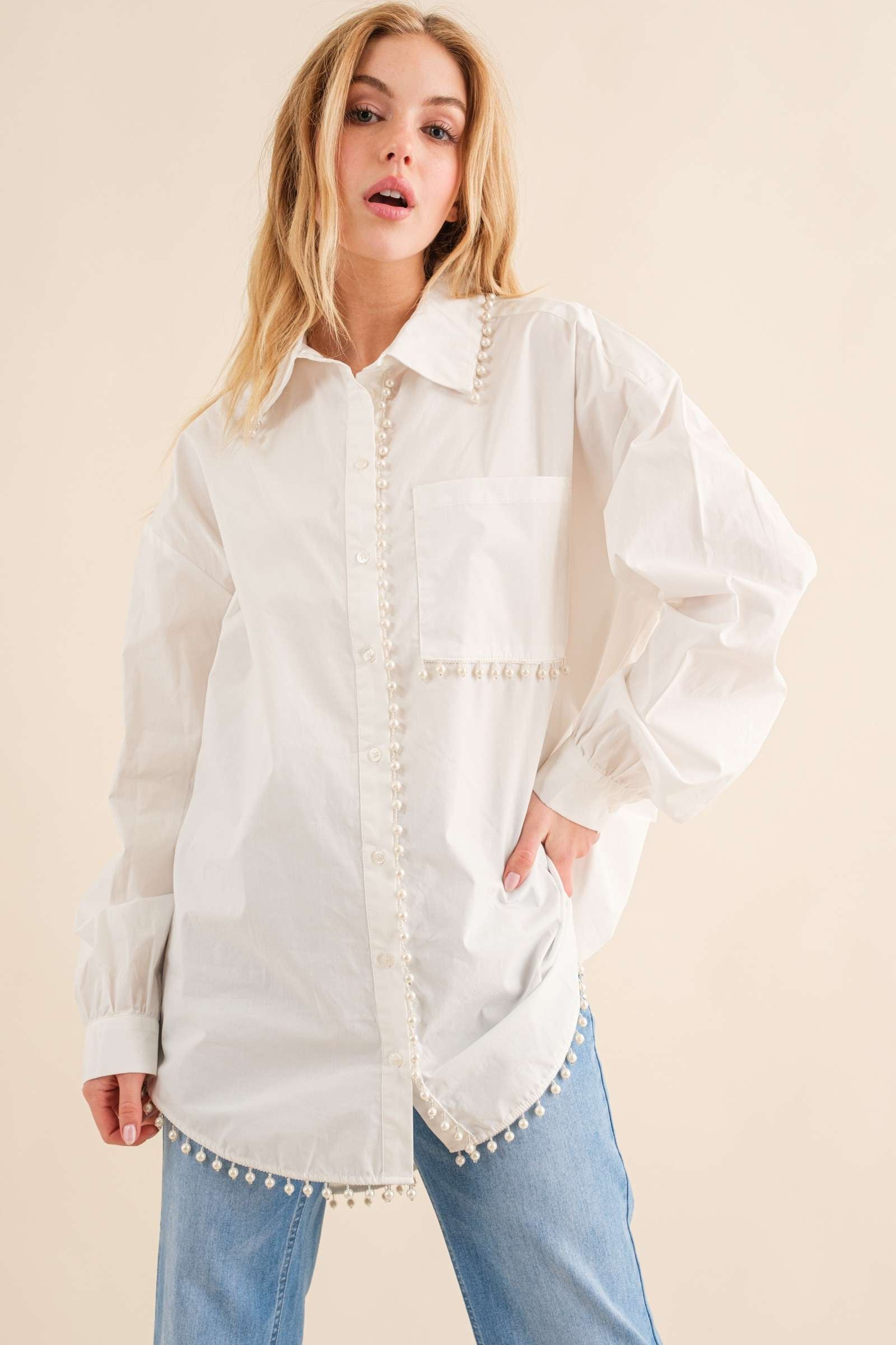 You are Extraordinary Button Down - White