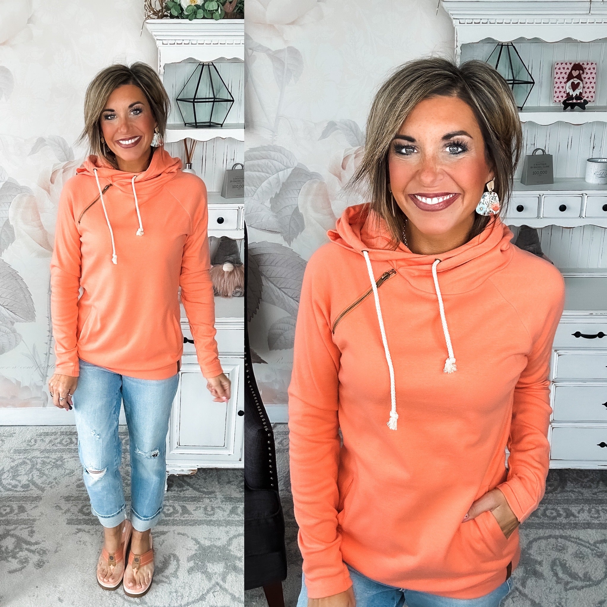 Ampersand Avenue - Doublehood™ Sweatshirt - Orange Peel