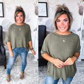 Said It All Boxy Top - Olive