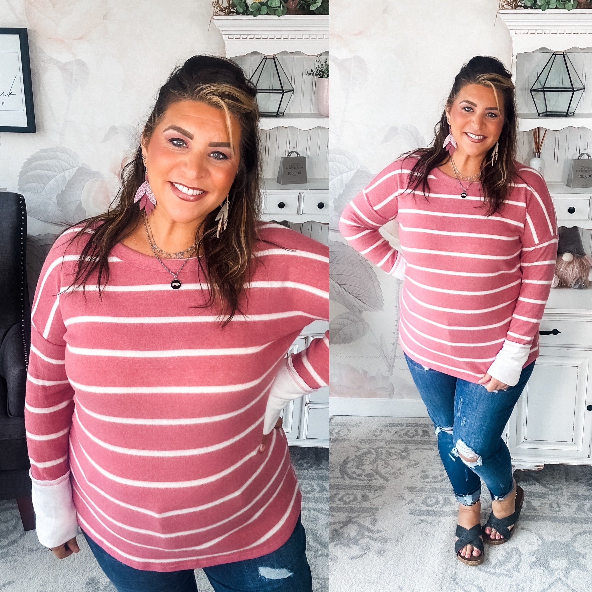 Look Back On The Time Pullover - Mauve