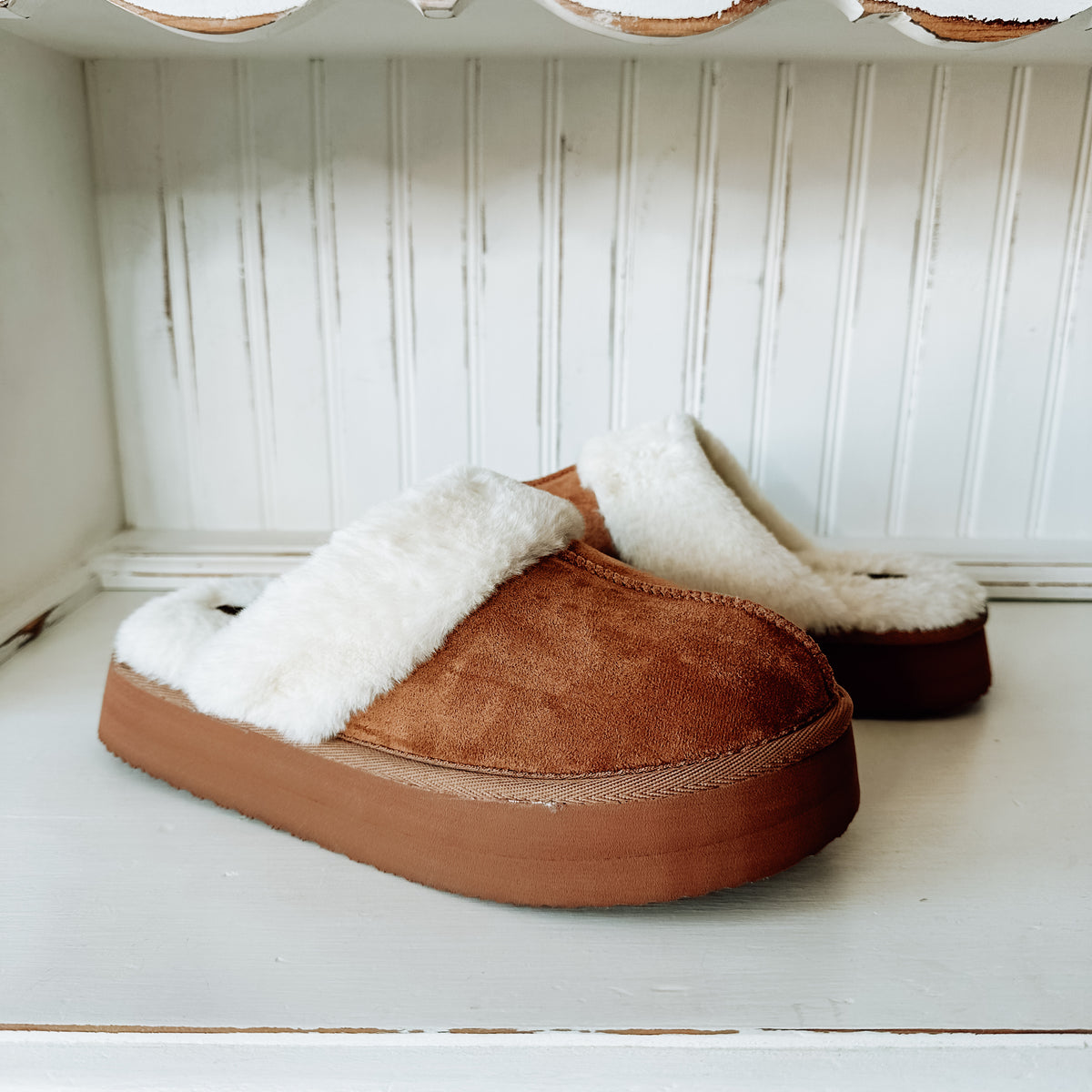 Delaney Platform Slipper - Tan