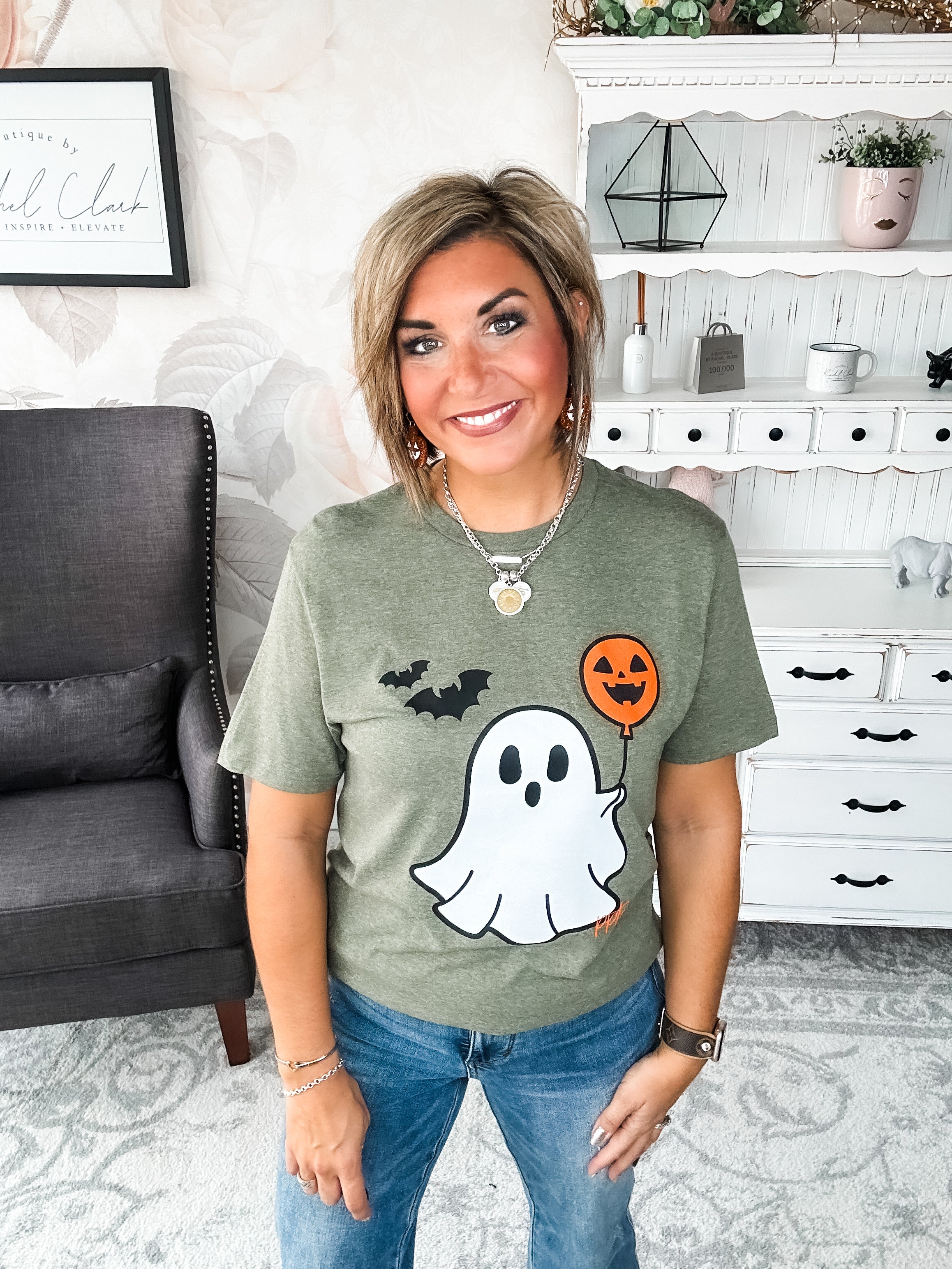 BOO-lloon Ghost Graphic Tee