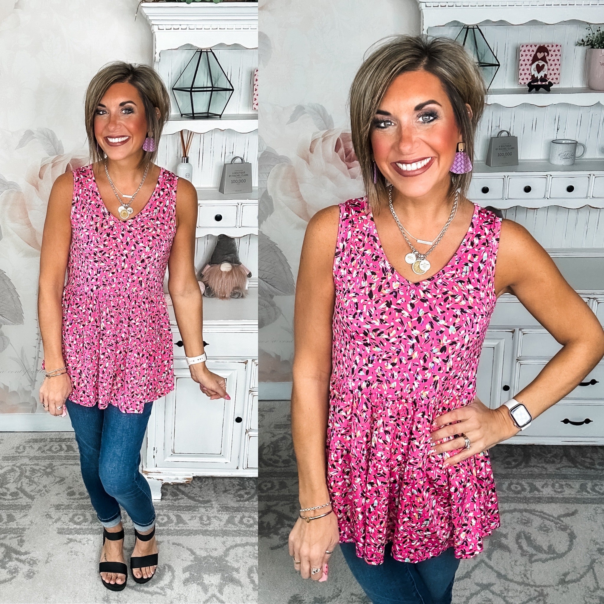 No Coming Back Now Tank - Fuschia