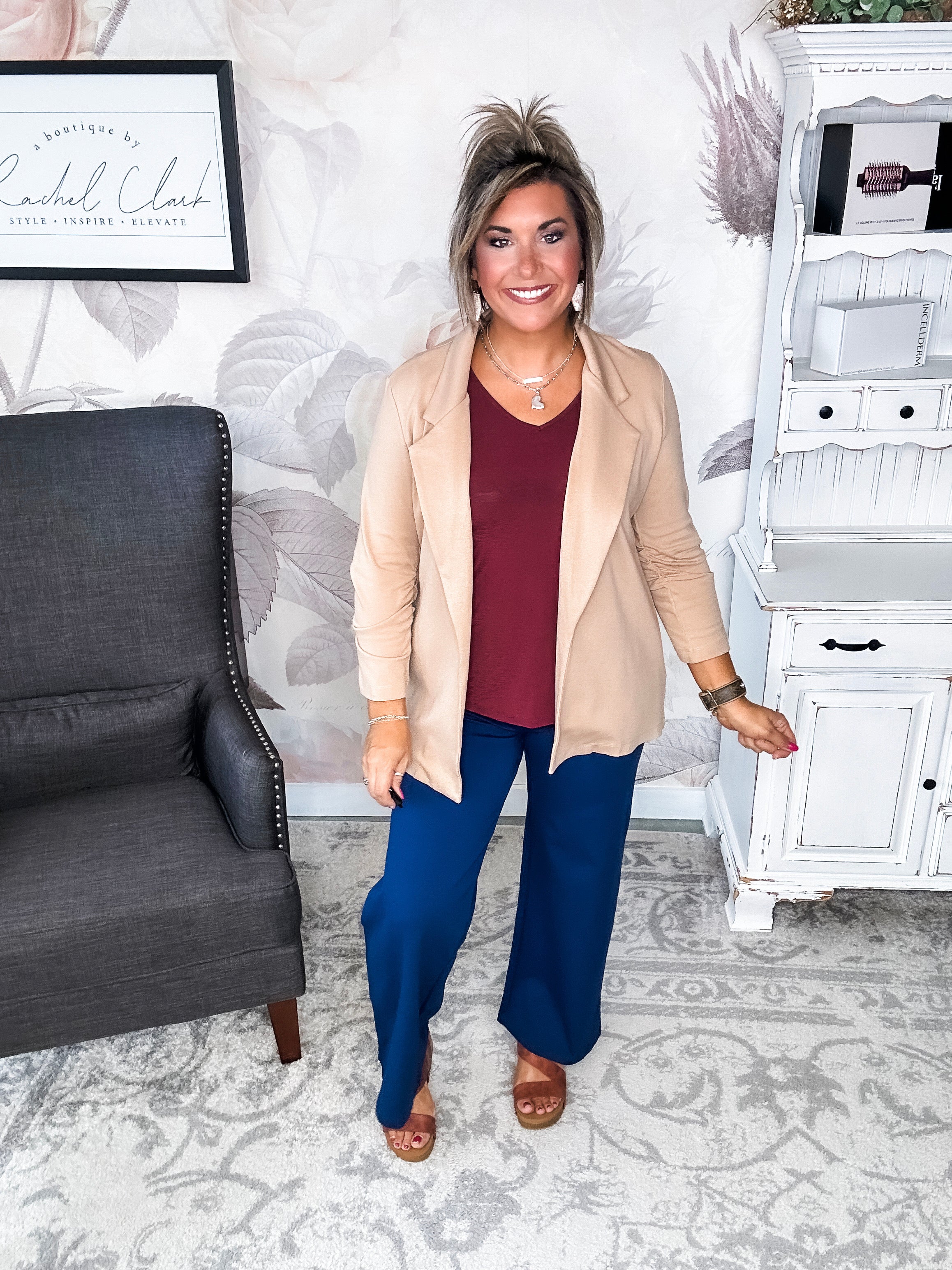 Find The Answer V-neck Top - Wine