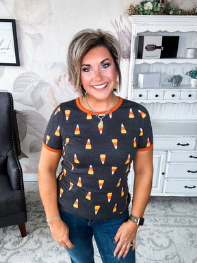 Ampersand Avenue Tee - Candy Corn Cutie