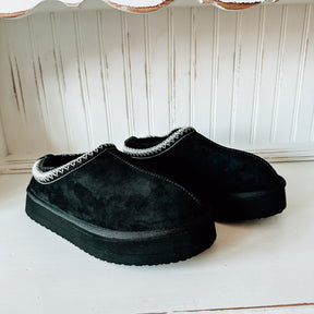 Charlie Platform Slipper - Black