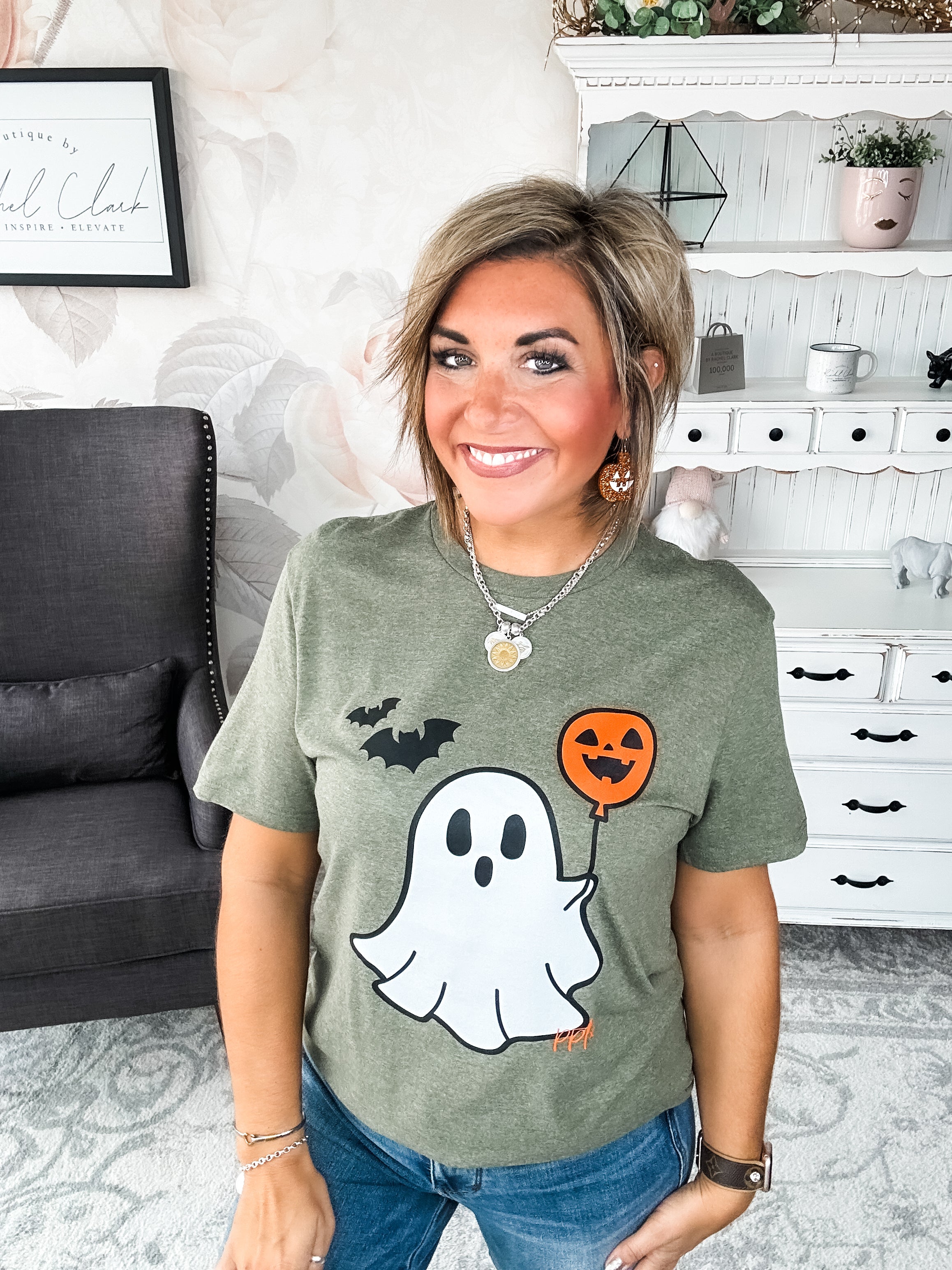 BOO-lloon Ghost Graphic Tee
