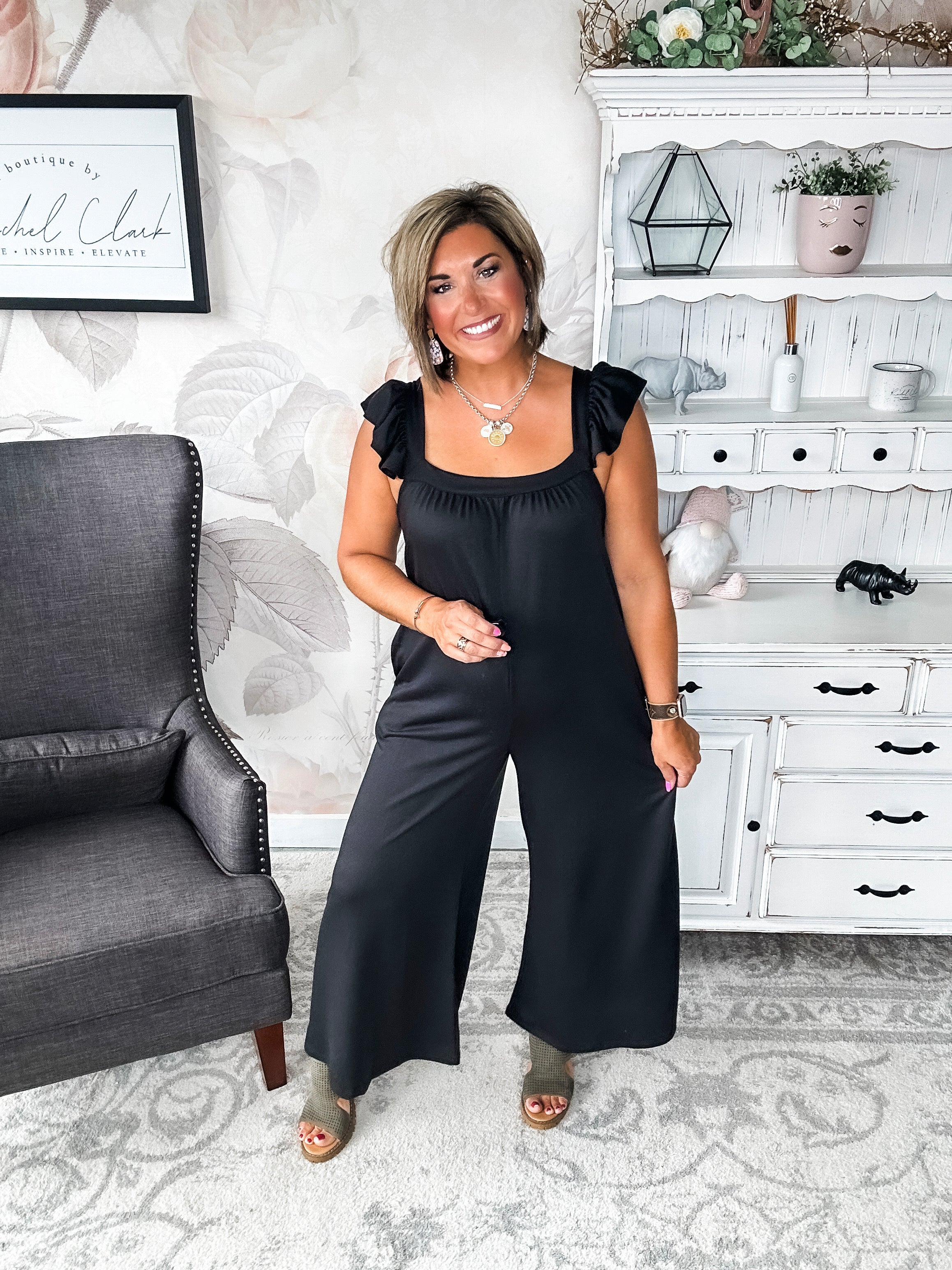 Feeling Reckless Jumpsuit - Black