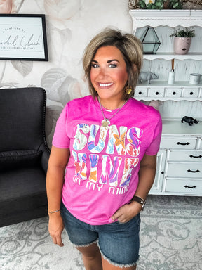 Sunshine On My Mind Graphic Tee - Pink