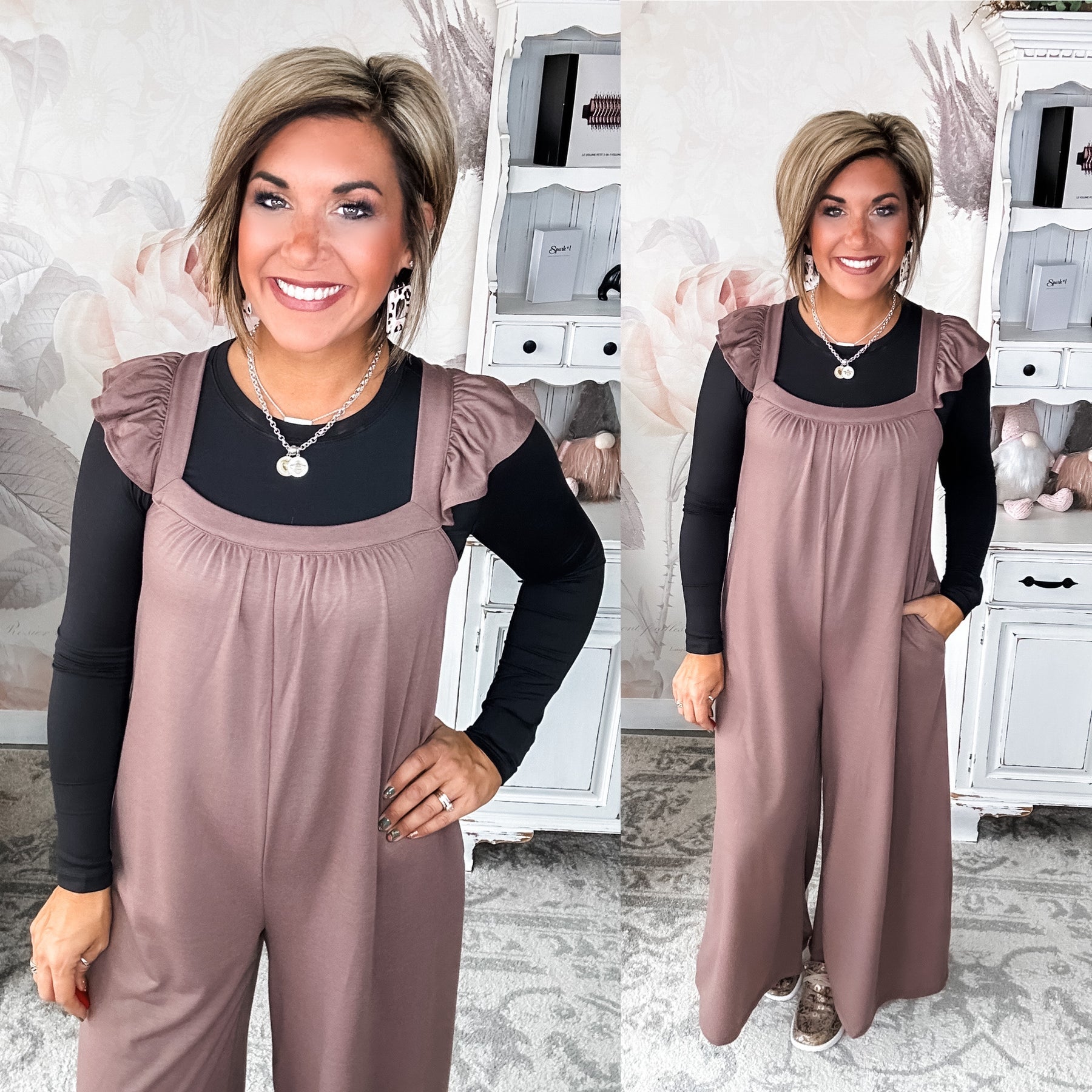 Feeling Reckless Jumpsuit - Mocha