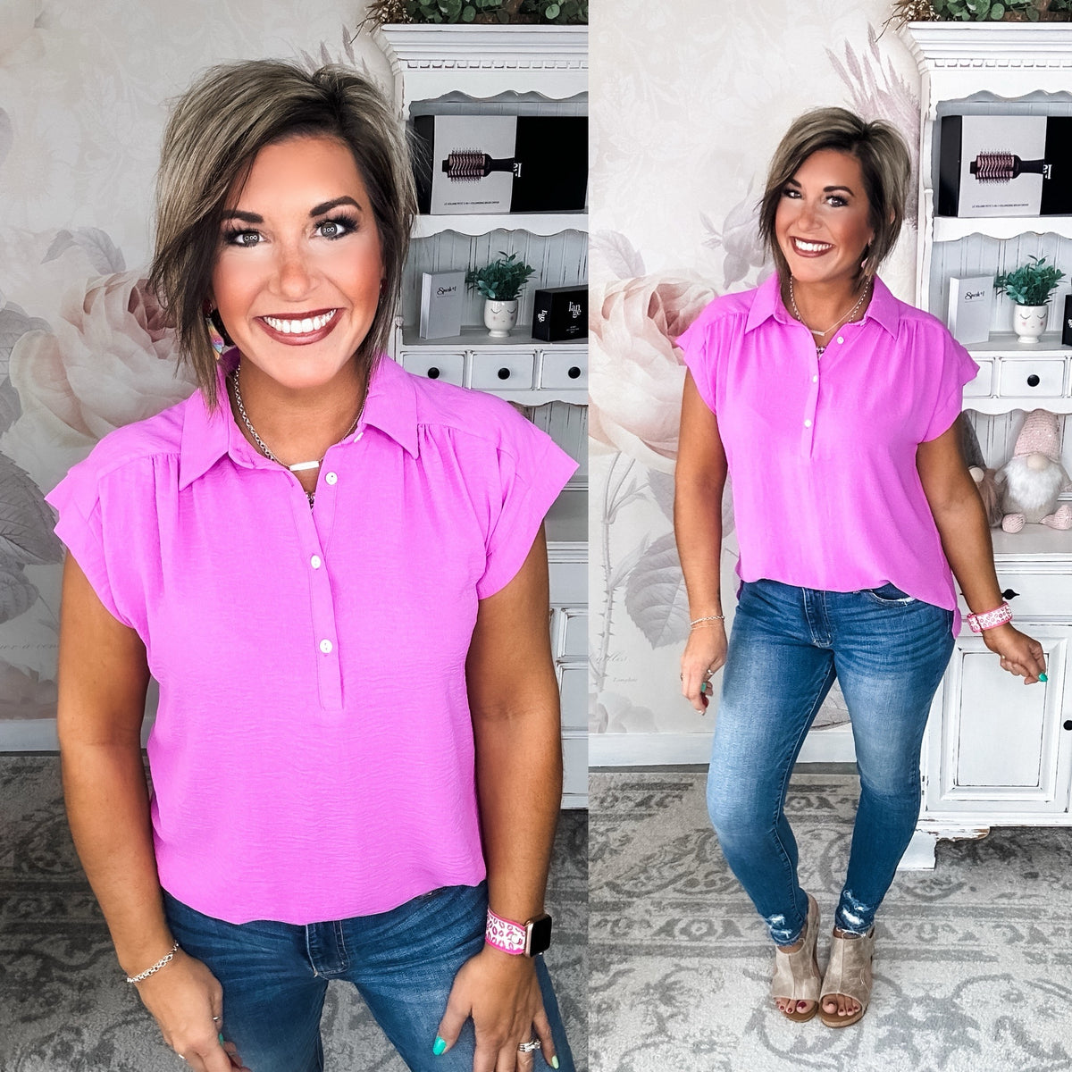 Story Of My Life Blouse - Magenta