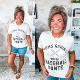 White Baseball Pants Graphic Tee