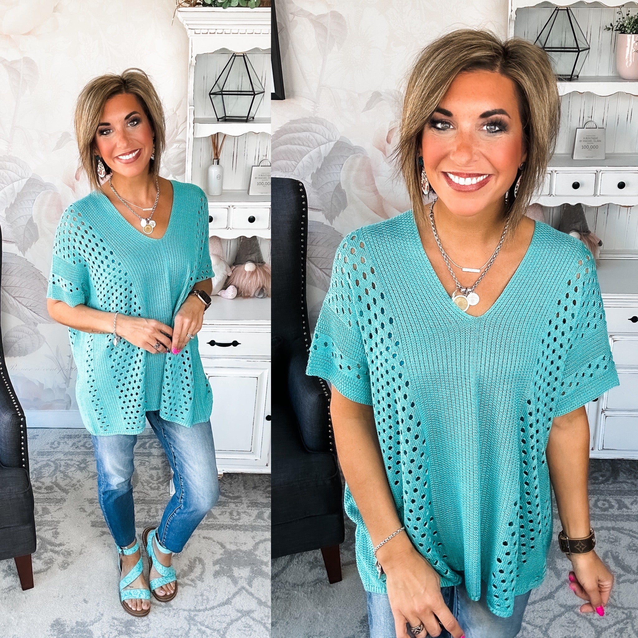 Know Your Blessings Pullover Top - Jade