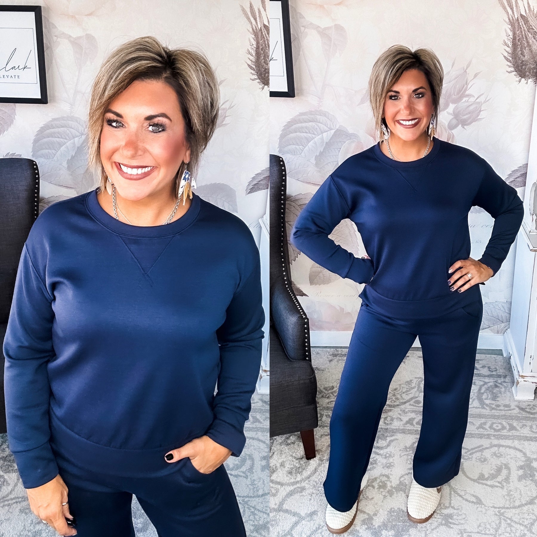 Cuddled Up On The Weekend Pullover - Navy