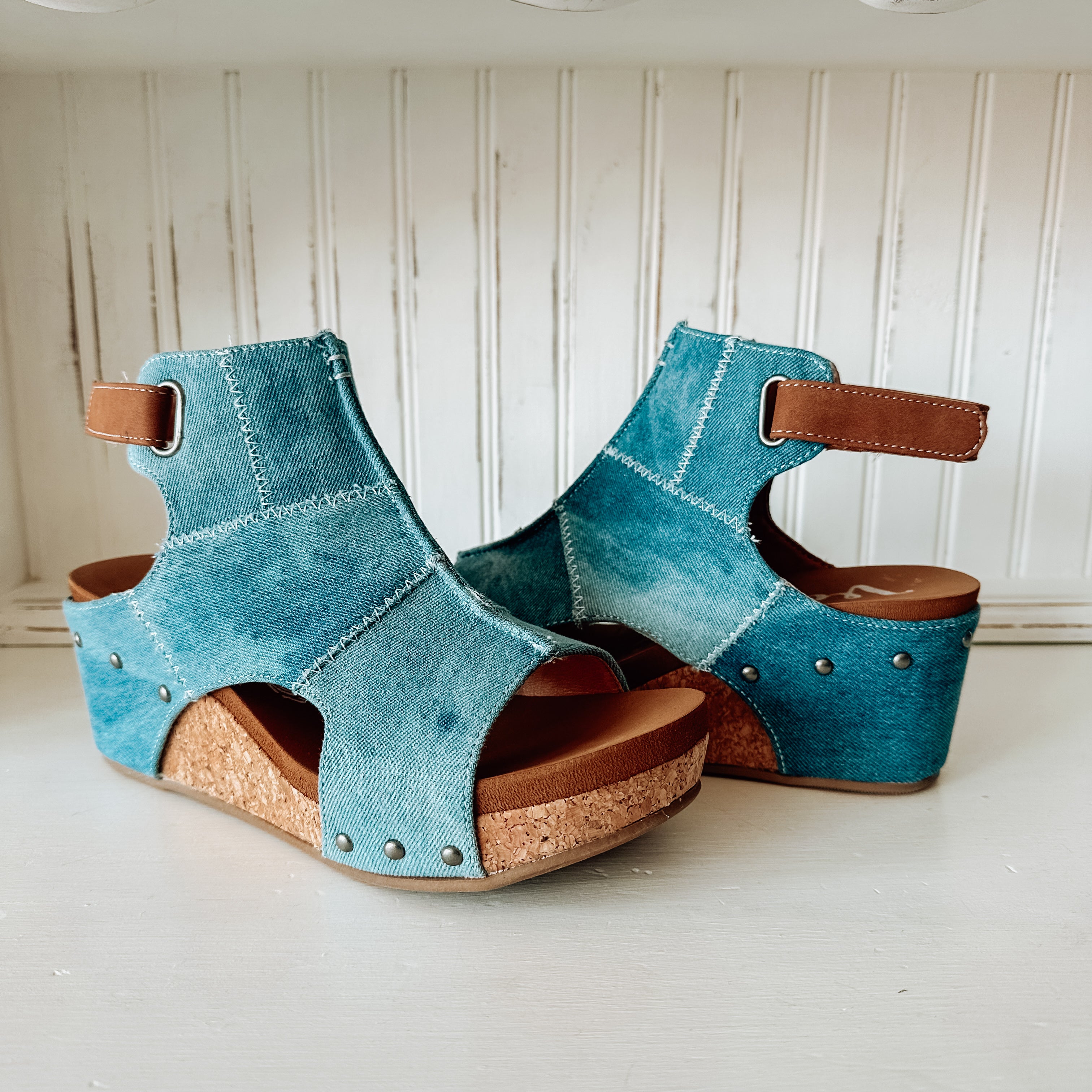 LaLa Wedge Sandal - Denim