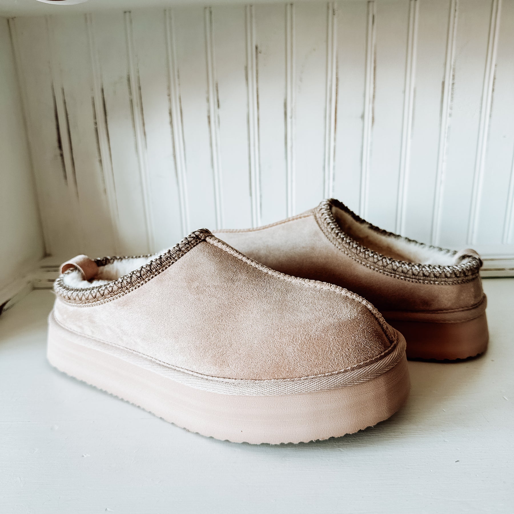 Charlie Platform Slipper - Nude