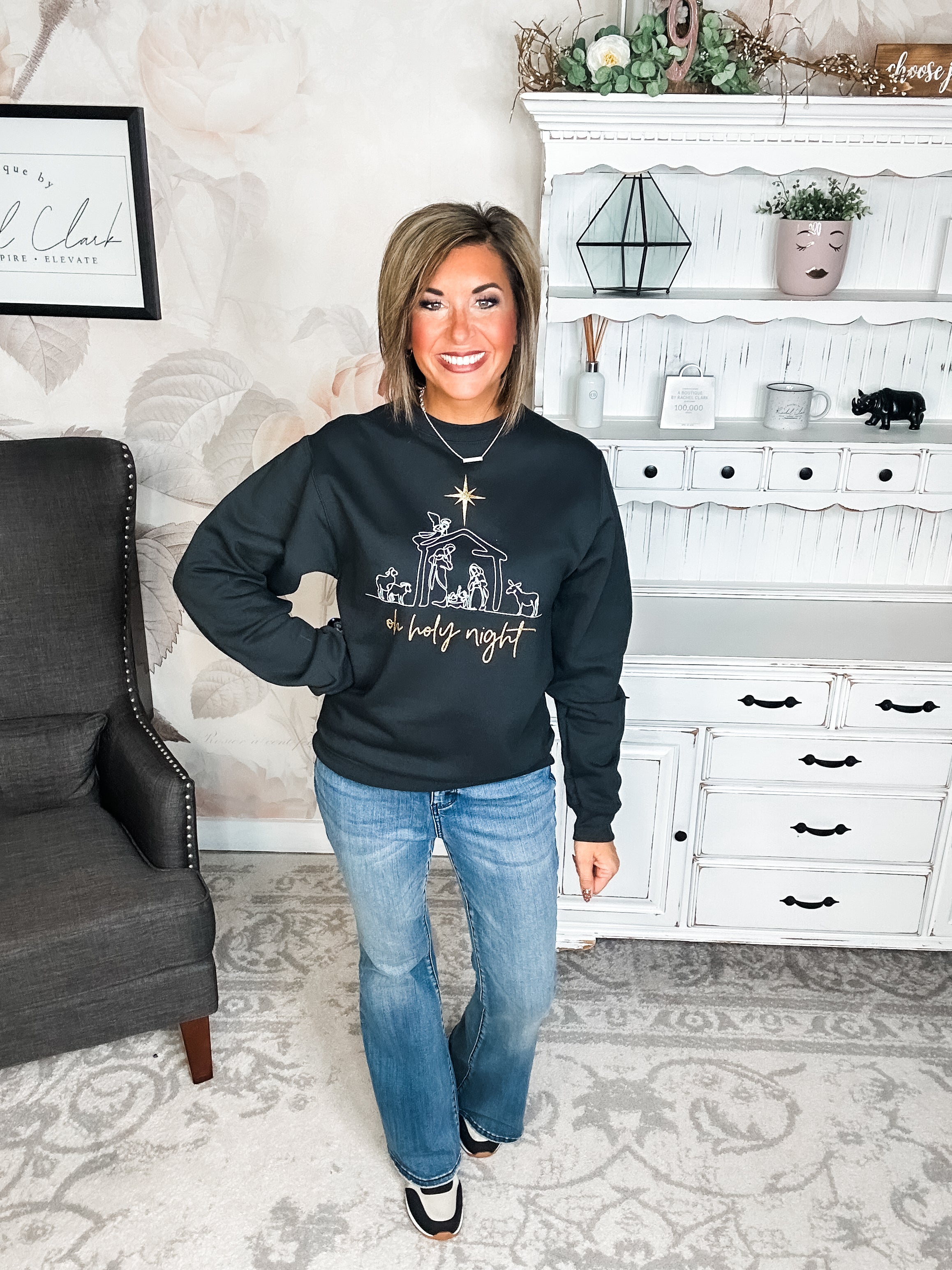 Oh Holy Night Graphic Sweatshirt