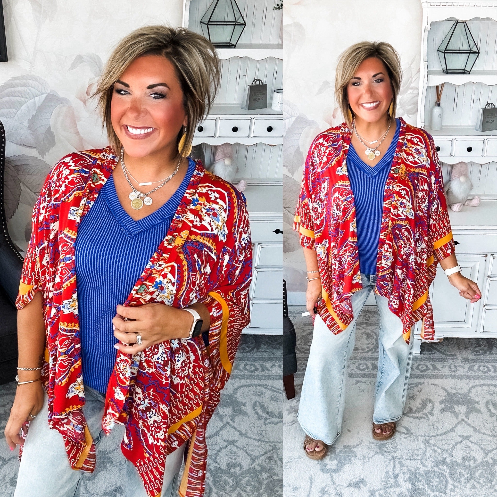 The Perfect Mix Kimono - Red