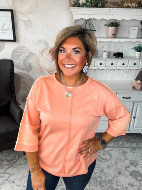 Anything To Help Tunic Top - Coral