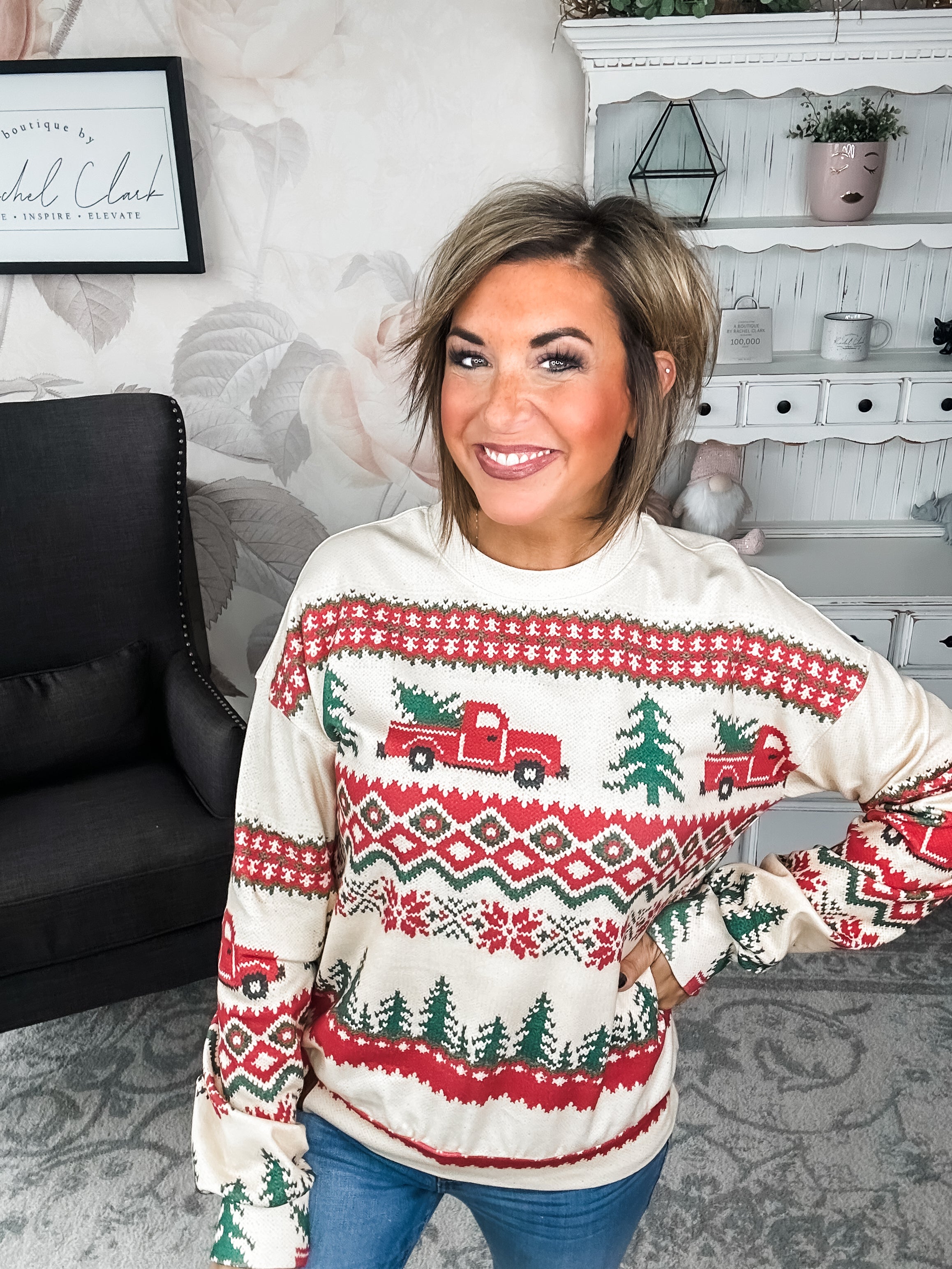 Ampersand Avenue University Pullover - Holiday Lane