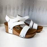 Casper Wedge Sandal - White