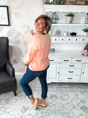Anything To Help Tunic Top - Coral