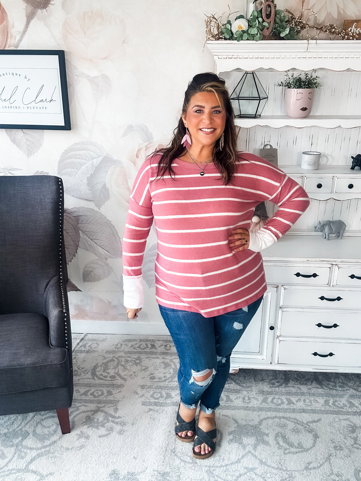 Look Back On The Time Pullover - Mauve