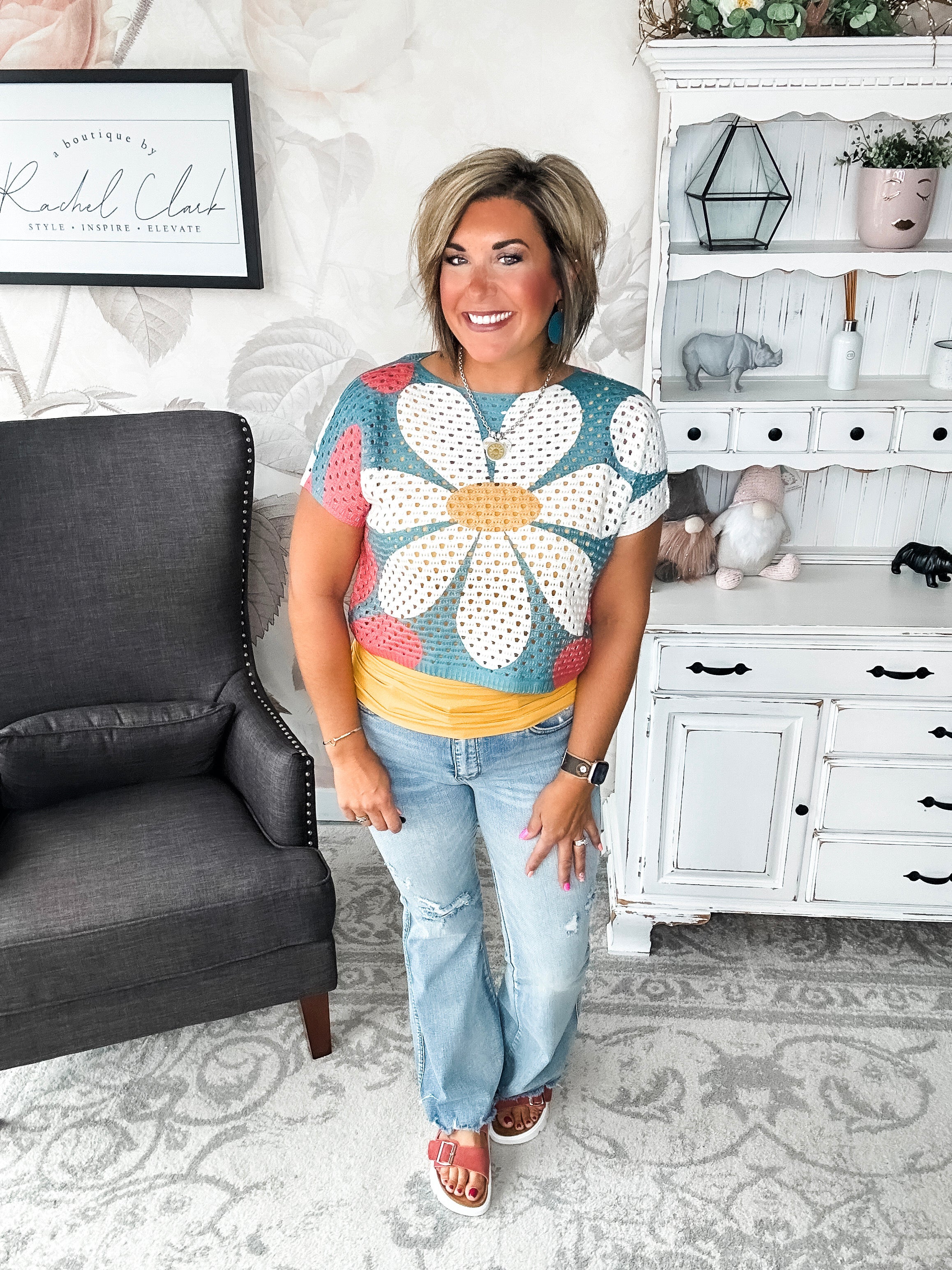 Garden Vibes Crochet Sweater