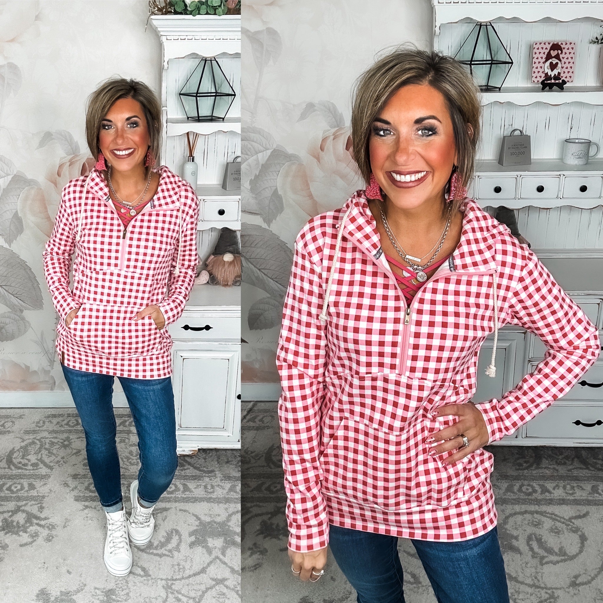 Ampersand Avenue - Halfzip Hoodie Ladybug Picnic