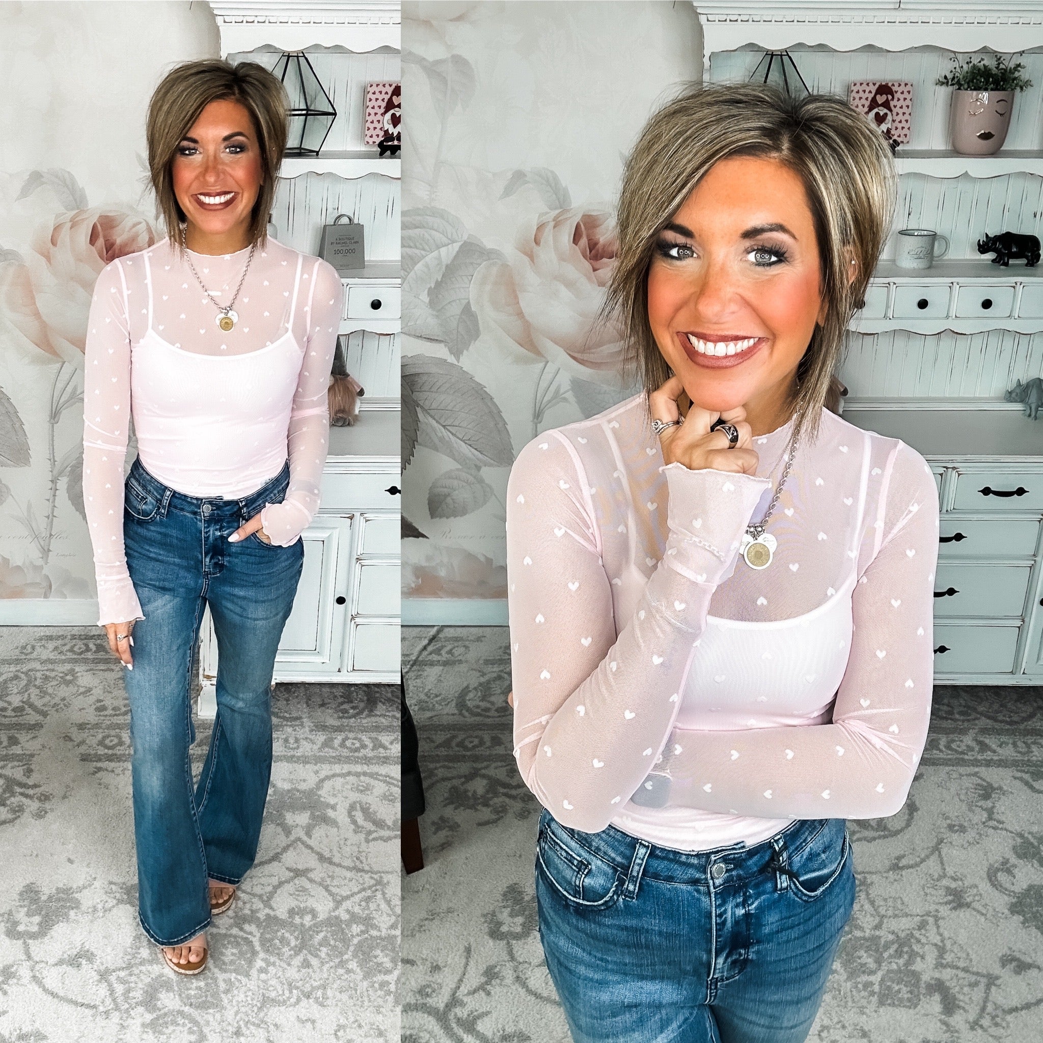 Still In To You Mesh Top - Light Pink