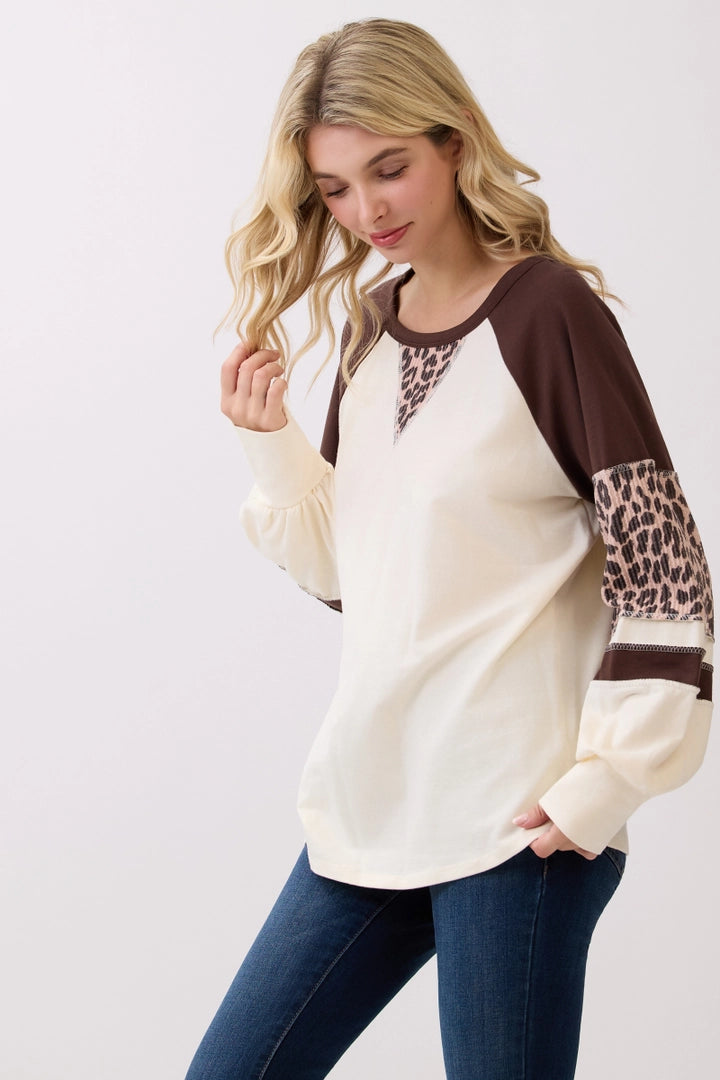 On Our Own Pullover Top - Chocolate