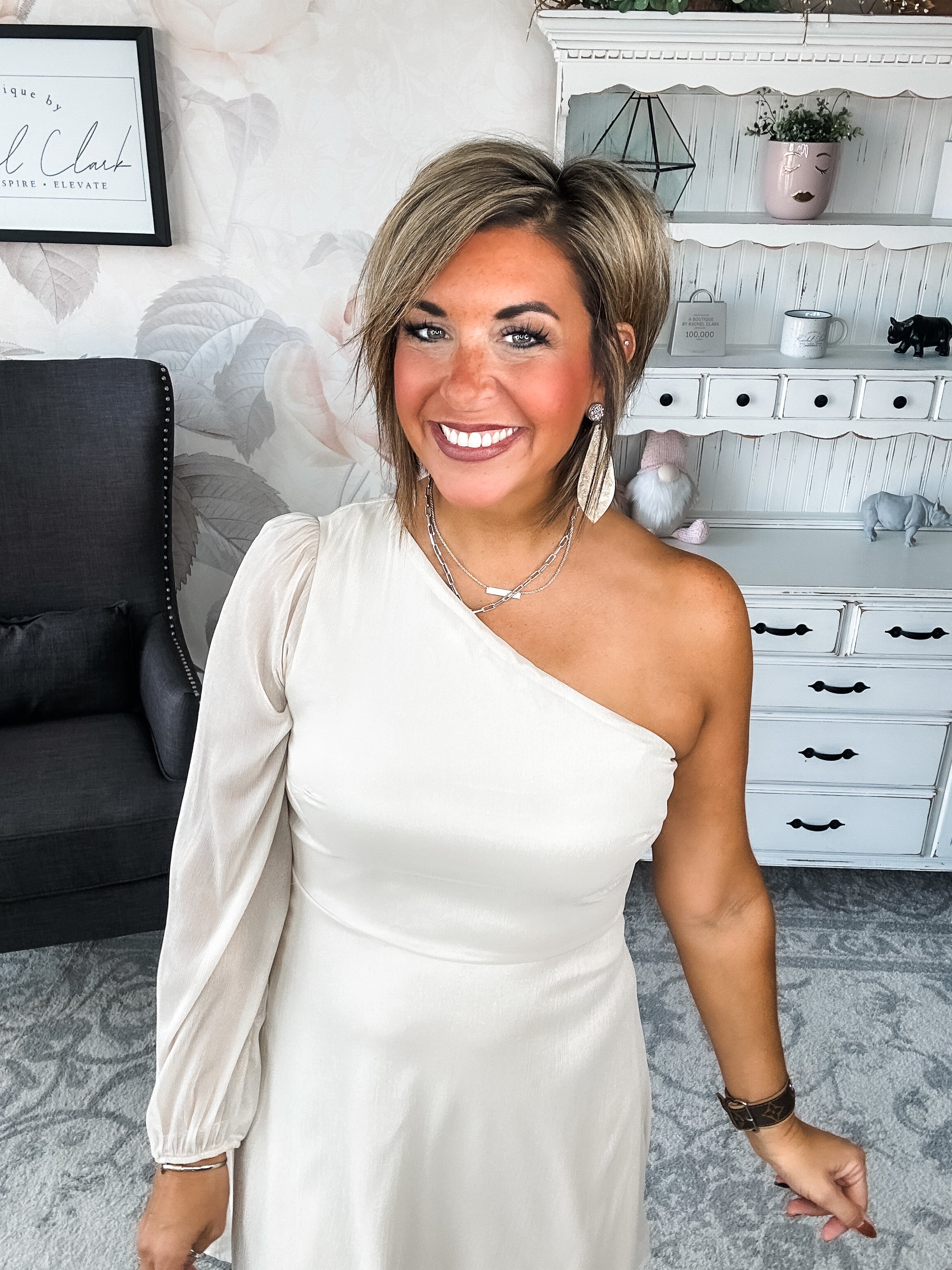 Pretty on Point Dress - Champagne