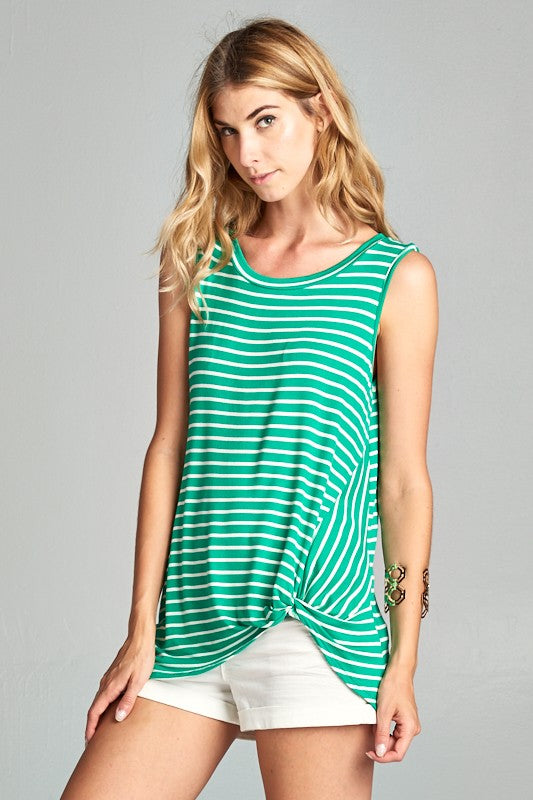 As Fast As I Can Tank - Kelly Green/Off White