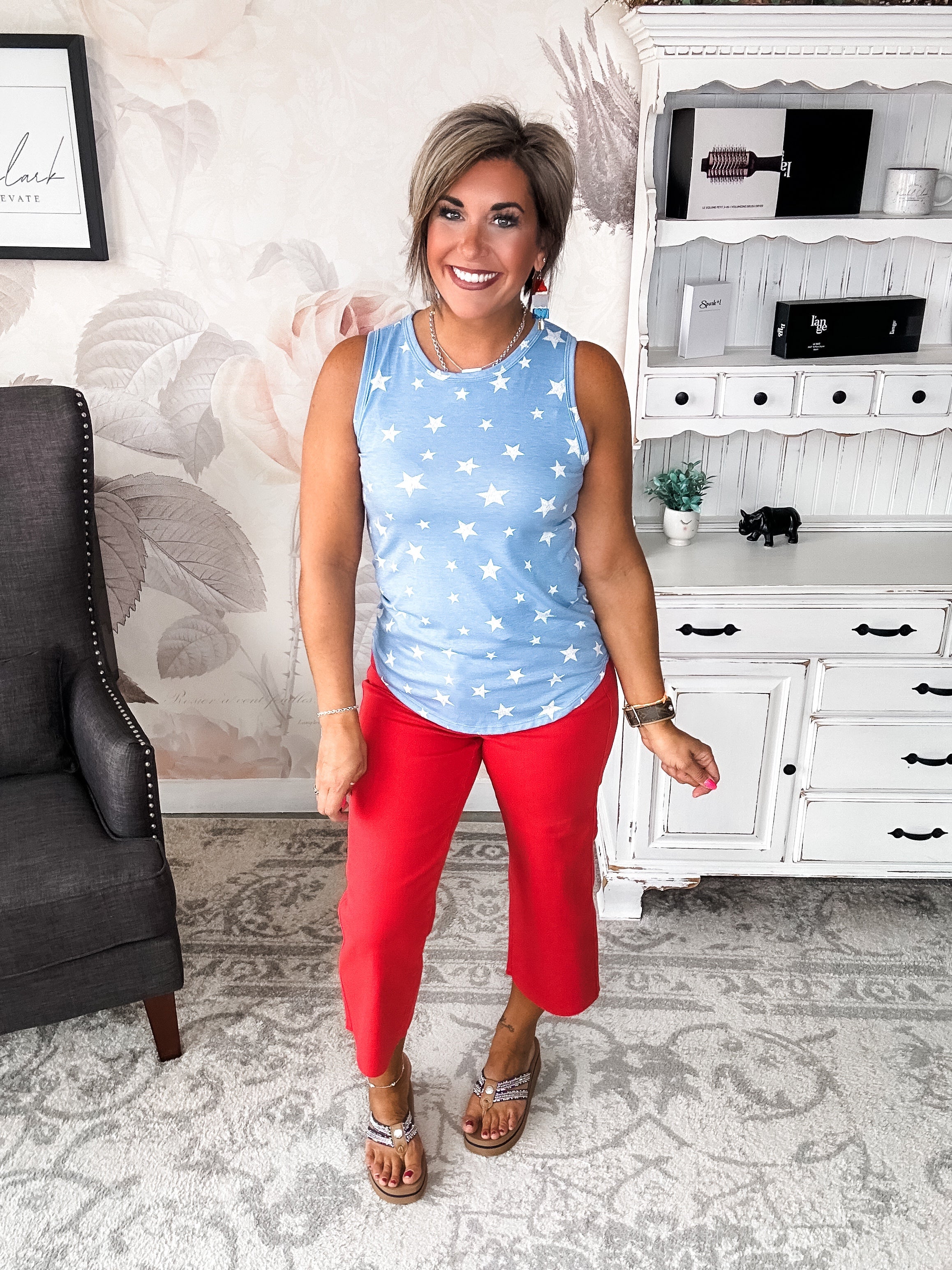 Stars Will Shine Muscle Tank - Powder Blue