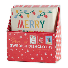 Oh What Fun Christmas Swedish Dishcloths